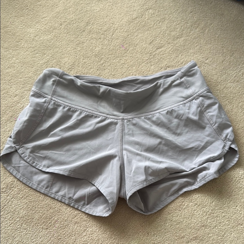 Lululemon Light Gray Speed Up Short 2.5 in
